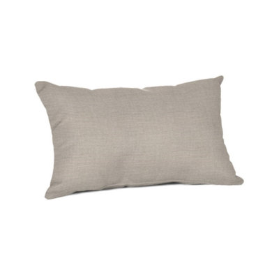 Casual Cushion Outdoor Lumbar Pillow, Sunbrella Fade & Water Resistant for Patio Furniture & Porch Swings, 19"W x 12"L, 6" thick, Reversible, Cast Silver