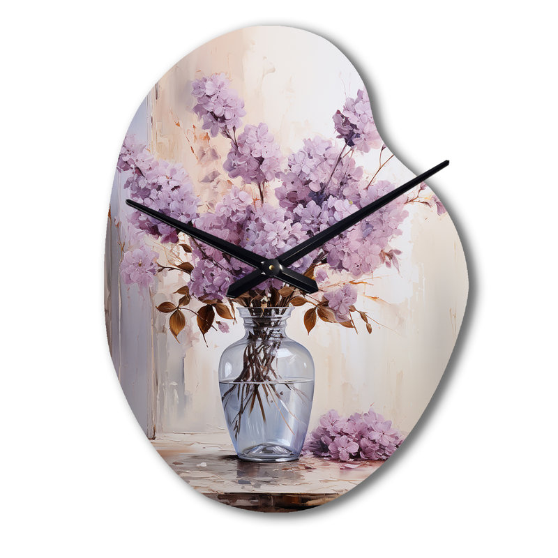 Horloge murale lilas lavande Serenade II - lilas asymétrique, Petit
