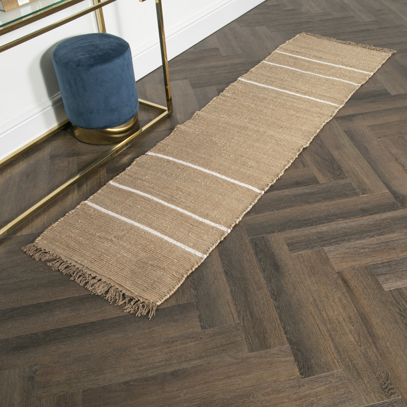 Pondella Striped Hand Woven Area Rug, Runner 60 x 230cm