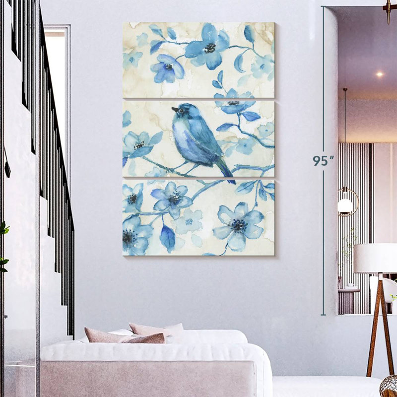 Harnek Bluebird Happiness, 65" H x 42" W