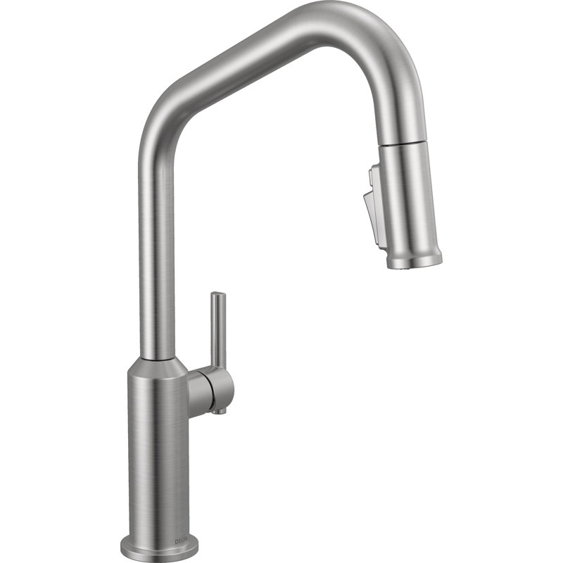 Single Handle Pull-Down Kitchen Faucet, Lumicoat Arctic Stainless