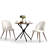 Maycel 3-Pieces 31.5" Round Dining Table Set with 2 Upholstered Chairs for Small Space Dining Room-627838106-627838105