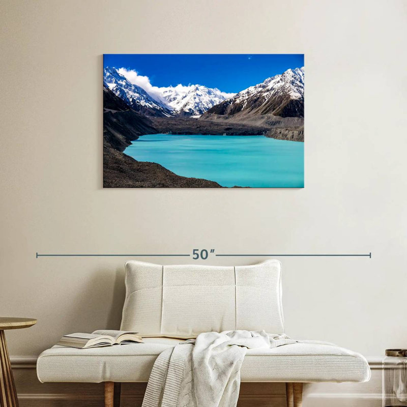 Bleu Nicci, lac Tasman, H 24 po x l 36 po