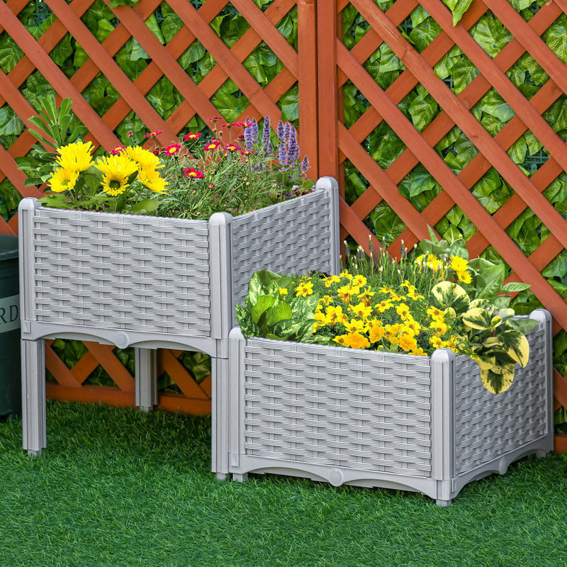 Jardinière surélevée Soudersburg, 2, Gris