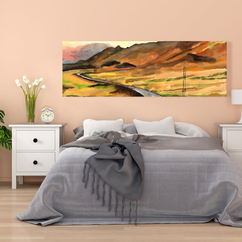 On the Road in Iceland - Brown Landscapes Canvas Decor