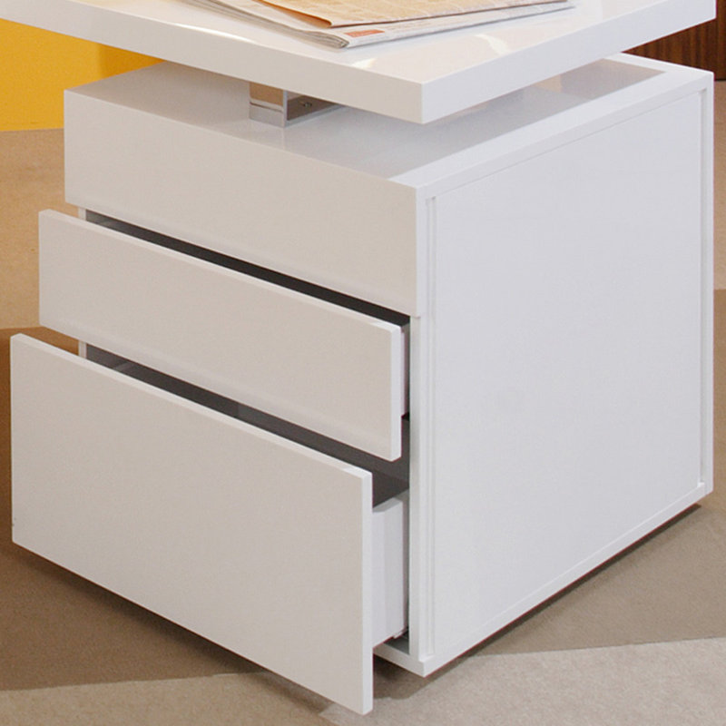 Asleigh Metal Base Writing Desk, 76cm H x 140cm W x 70cm D