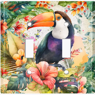 Plaque murale d'interrupteur à bascule Toucan