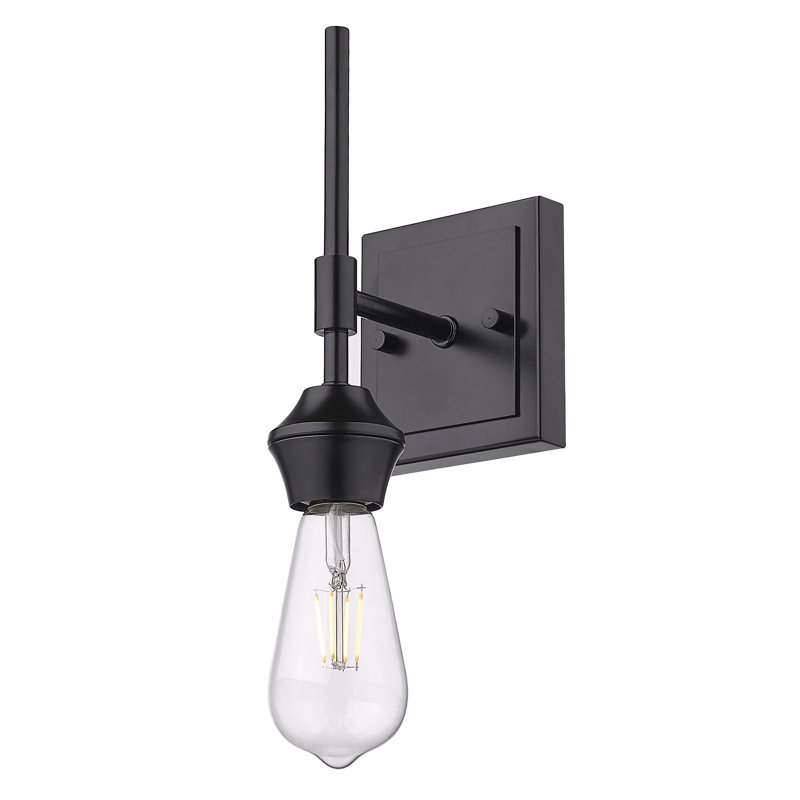 Éclairage pour meuble-lavabo à intensité variable Alessandra, Noir mat, Pas d'ombre