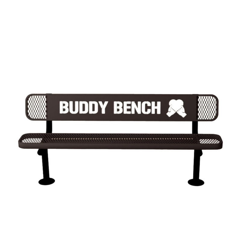 Banc Buddy, brun, extensible, 1,83 m, avec dossier, surface, Surface de banc d'amis 6 pieds, agrandie, Brown