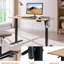 Bureau électrique électrique, 24 po x 48 po, couleur ambre et graphite, surface monobloc de 1 po d'épaisseur, espace de travail ergonomique, bureau à faible bruit, hauteur réglable, assemblage facile