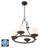 4 - Light Dimmable Wagon Wheel Chandelier