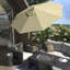 Parasol de patio 11 pieds gris avec manivelle en aluminium beige Pacifica-1333245119