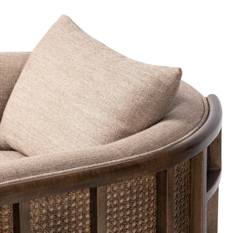 June Swivel Armchair, Alcala Fawn Polyester Blend