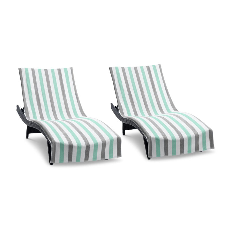 Cabo Cabana Chaise Cover 30x85 (2/Pack), Gray/Green