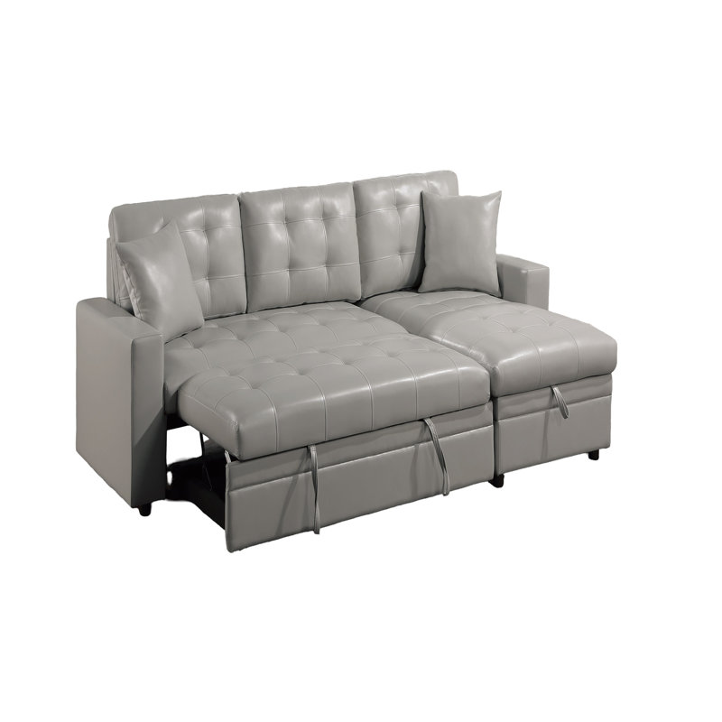 Canapé modulaire en similicuir convertible