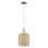 Downtown Urban - voile de mariée - mini-luminaire suspendu à cordon 1 lumière 12 po - finition nickel poli - abat-jour transparent