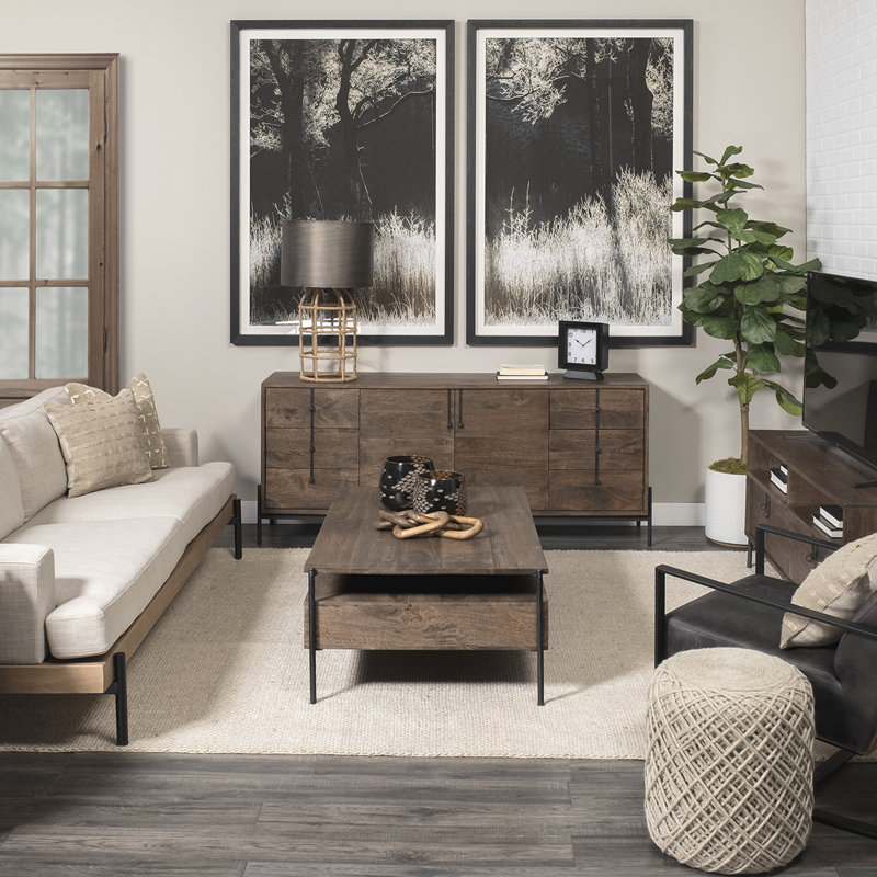 Nelda 71.5'' W Solid Wood Sideboard
