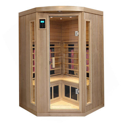 Hemlock Pentagonal Double Opening Glass Sauna Room1-C
