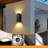 Modern Outdoor Wall Lights, Up & Down Porch Light Fixtures For Patio, Garage, Exterior - 2 Pack-114498671-128587318