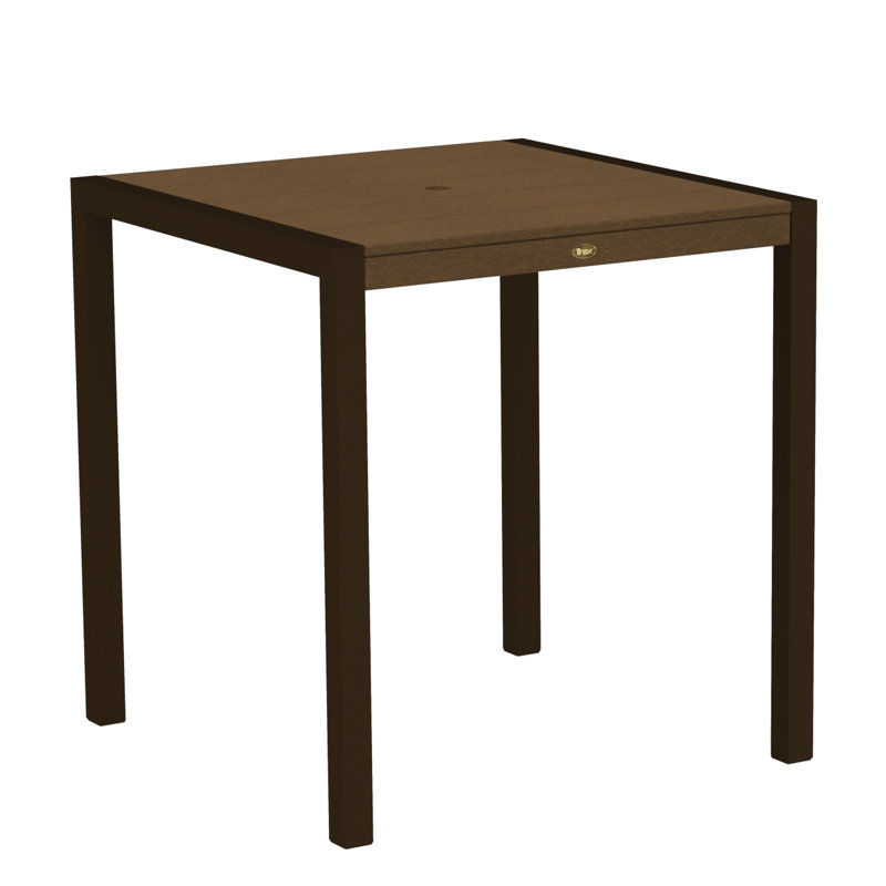 TREX Outdoors Surf City Counter Table, 36" x 36", Textured Bronze/Tree House