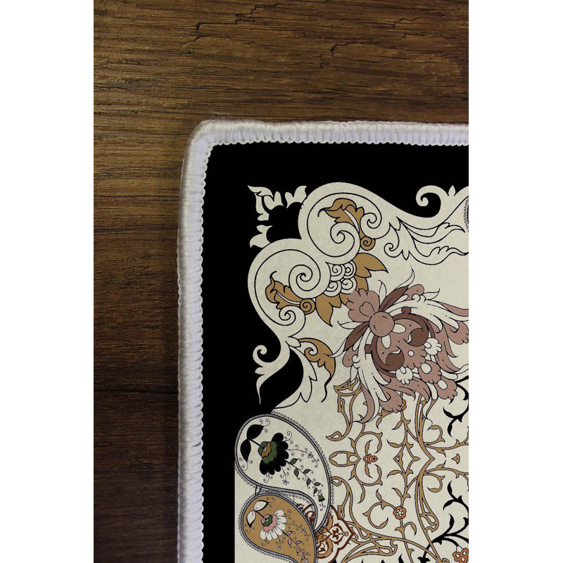 Tapis d'entrée de qualité supérieure, 2,6 x 4,9 pieds, 100% polyester, 650 gr / m² | Pois antibactérien antidérapant en PVC, d'une hauteur de poils de 0,3 po | Lavable à la machine, impression numérique 3D, durable et élégante pour la décoration intérieure