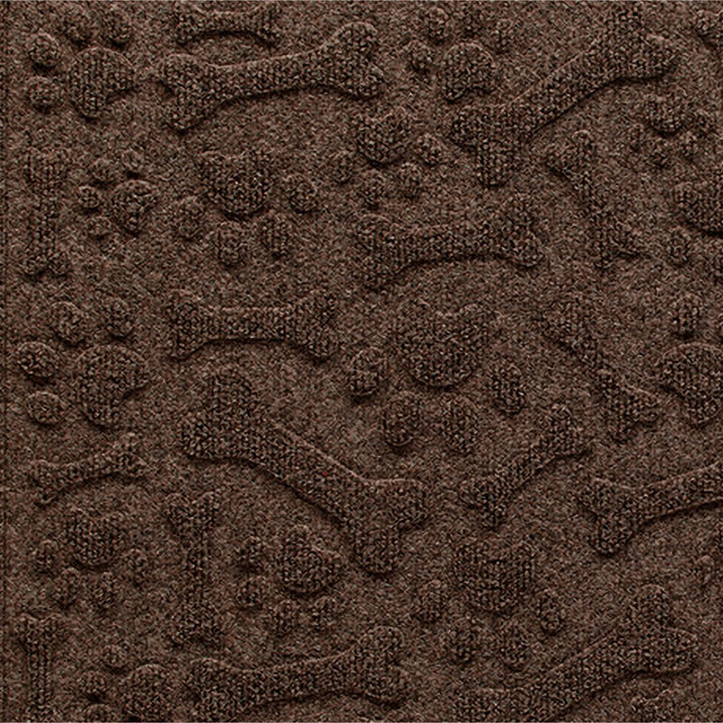 Tapis d'alimentation pour animaux intérieur et extérieur 18 po x 28 po WaterHog® Paws and Bones, Oui, Marron foncé