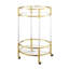 Carolina Acrylic Round Glass Bar Cart