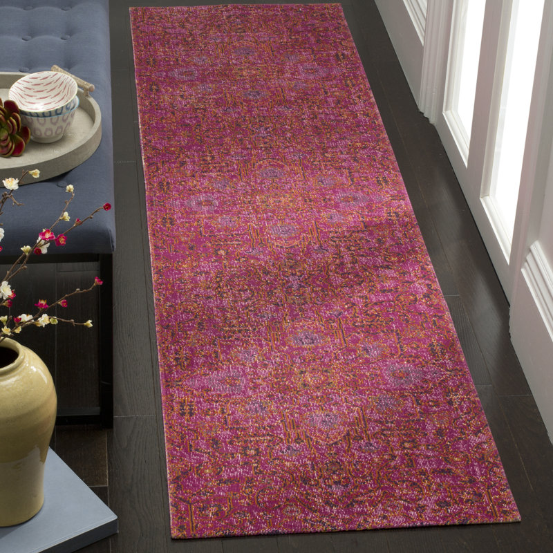 Gold Oriental Hand Woven Area Rug, Runner 66 x 244 cm