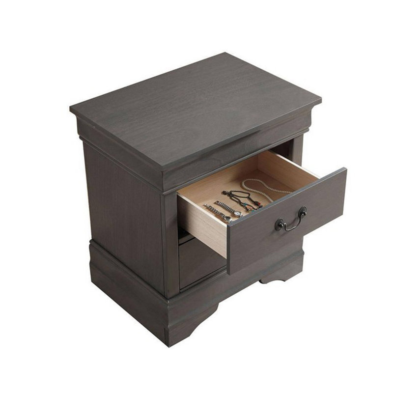 Table de chevet Chariah, Gris