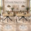 Extendable Oval Dining Table with Self-Storing Extension Leaf & Black Metal Spider Legs, Seats 4–6 People-888409261