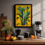 Potted Plant In Yellow Botanical - Print-101859746-101859748