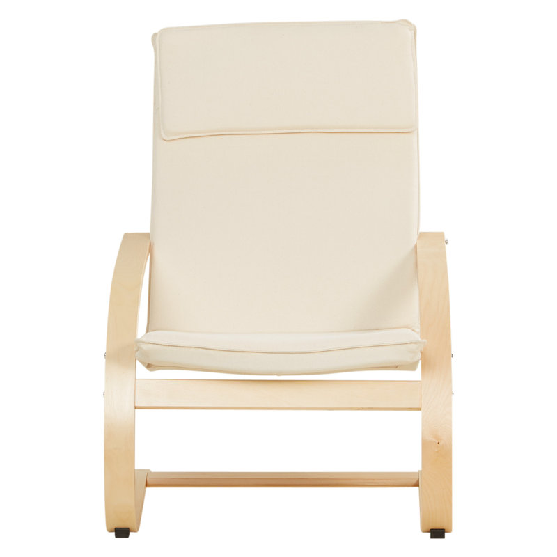Ashanta Solid Wood Rocking Chair, Beige