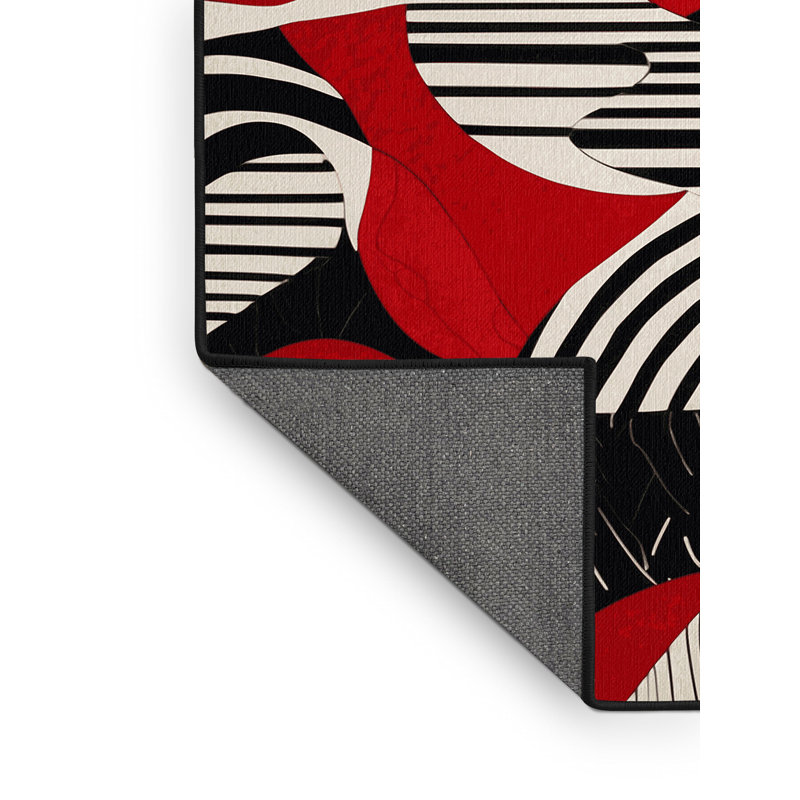 Flame Rift Rug, Square 7'