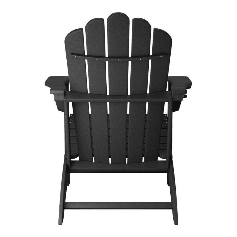 Outdoor Poly Adirondack Chair (Set Of 8), Black