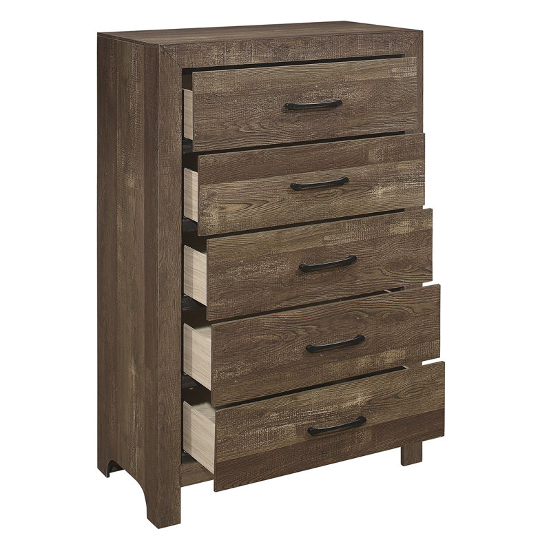 Commode 5 tiroirs Dayleigh, Brown
