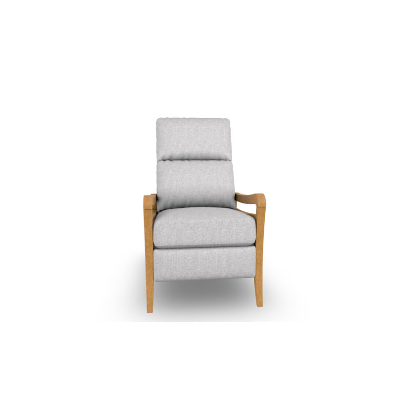 Modern High Leg Recliner, Honey Birch, Pine