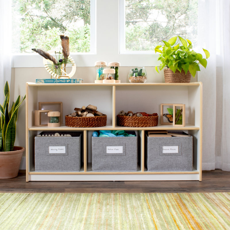 Rangement à 5 compartiments EdQ Essentials, H 24 po x l 13 po x P 42 po, Blanc