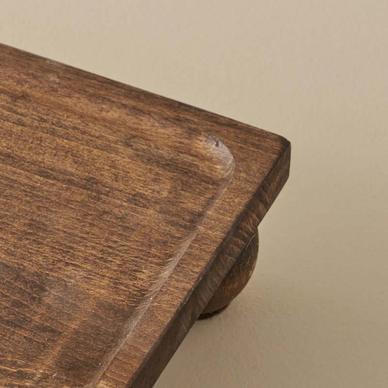 Wooden Rectangular Serving Stand