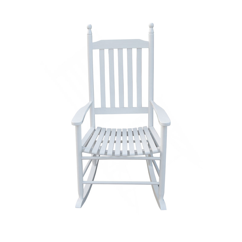 Chaise berçante en bois BLANC, sans passe-partout