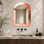 Miroir mural Boho - Terracotta Palm Vibes, impression métallique
