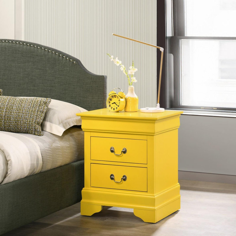 Table de chevet Nanhey, Jaune