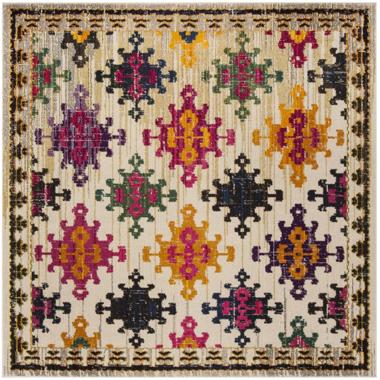Nistler Area Rug In Purple & Yellow
