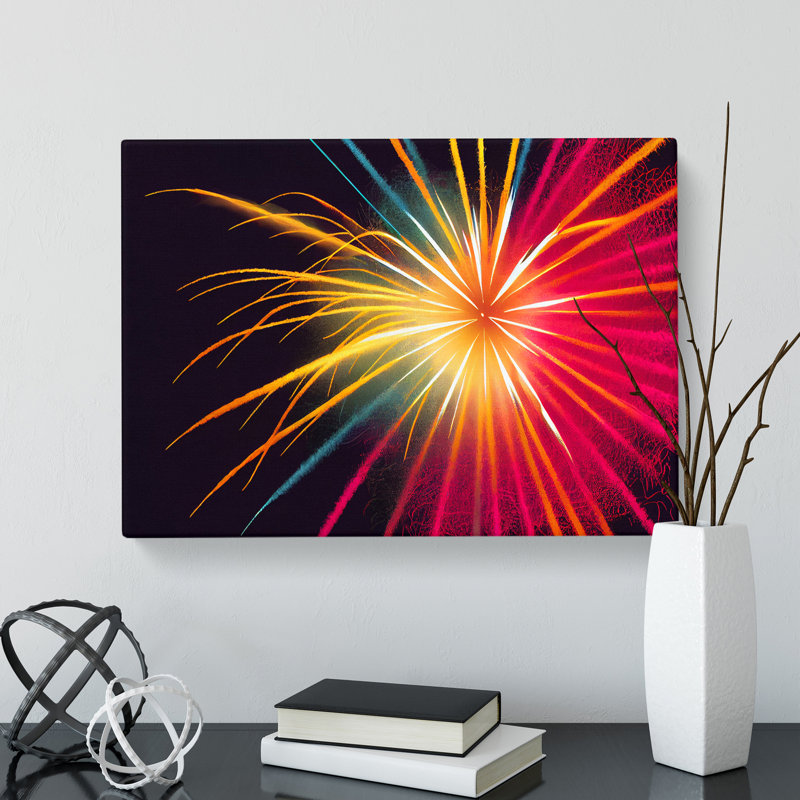 Handsome Fireworks - Wrapped Canvas, 40cm H x 60cm W x 3cm D