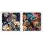 Elson - Ensemble de 2 collages carrés botaniques abstraits-101846276-101846277