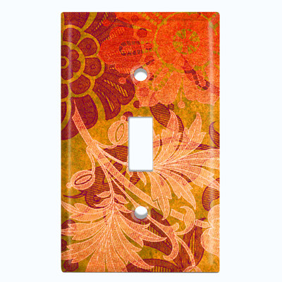 Patterned 1 - Gang Toggle Light Switch Standard Wall Plate