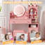 Bureau de coiffeuse avec miroir et lumières-988717969