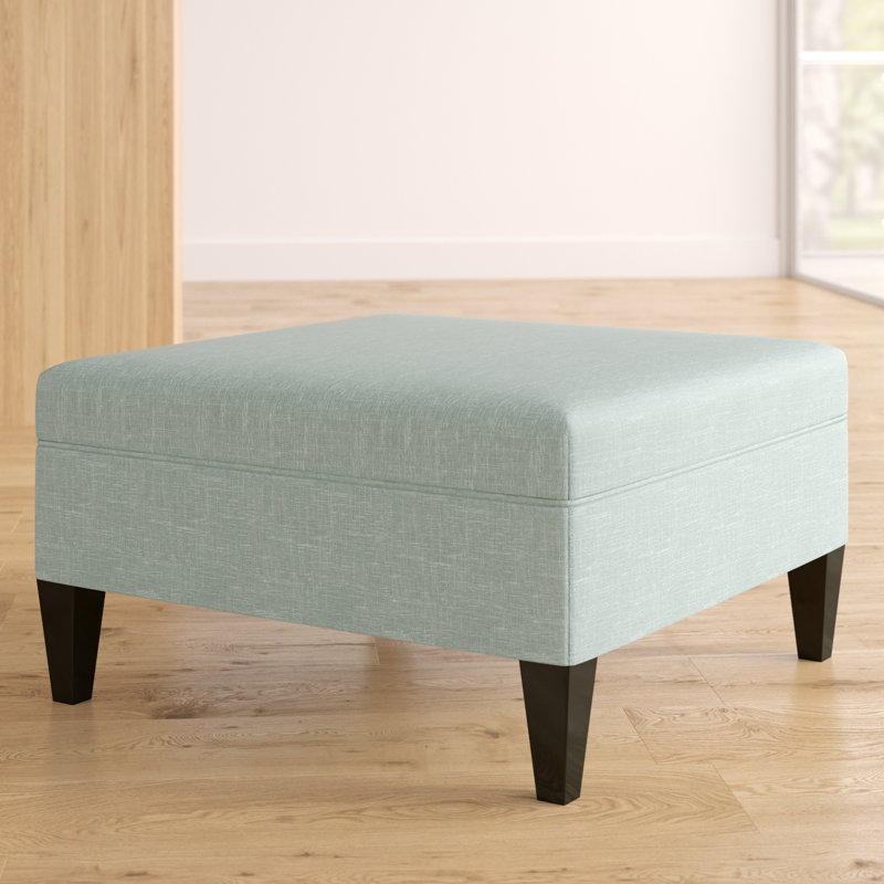 Gamino Upholstered Ottoman, Sea Mist Polyester
