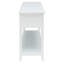 Console rectangulaire blanche avec rangement supplémentaire et apparence de table traditionnelle 2