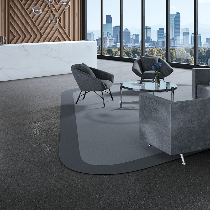 Birthplace 24" x 24" Porcelain Terrazzo Look Wall & Floor Tile, Pewter