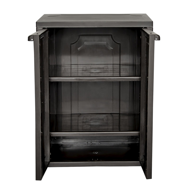 Grande armoire de rangement robuste avec 2 portes, espresso, Espresso, 3